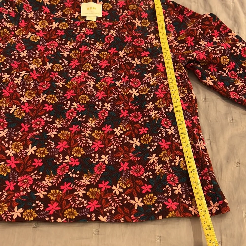 💕💕HPx3 Boho💕💕NWOT. Maeve / Anthropologie top. Textured, floral fabric - Picture 6 of 9